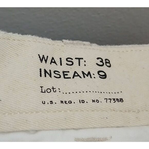 J crew mens 38 waist Bermuda shorts tan oatmeal 100% linen beach boho - Picture 3 of 8